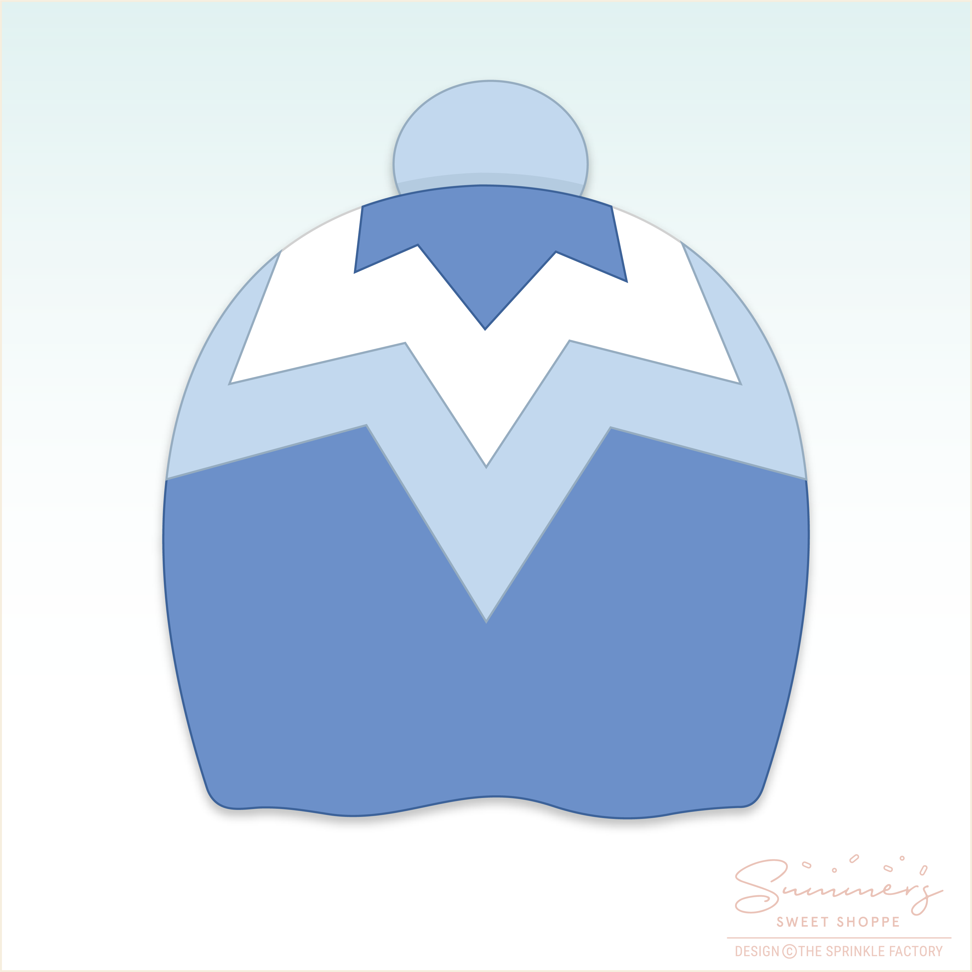CC2C Ski Trip Ski Hat Cookie Cutter (CC2C272)-Coordinates with Cookie Classes to Cash Membership
