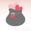 CC2C Stolen Hearts Bag of Hearts Cookie Cutter (CC2C295)-Coordinates with Cookie Classes to Cash Membership - Image 2