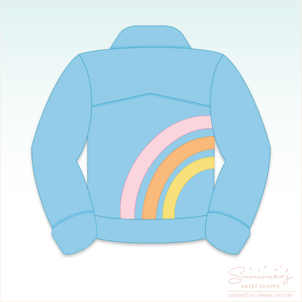 CC2C Groovy Vibes Jean Jacket Cookie Cutter (CC2C321)-Coordinates with Cookie Classes to Cash Membership