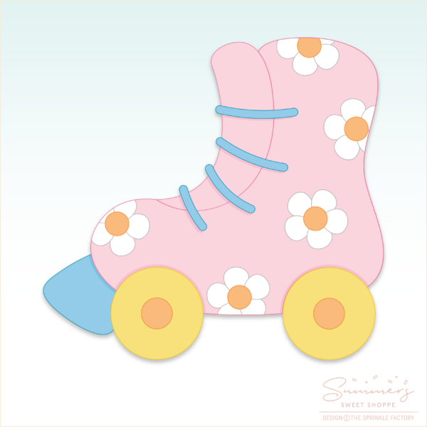 CC2C Groovy Vibes Roller Skate Cookie Cutter (CC2C324)-Coordinates with Cookie Classes to Cash Membership