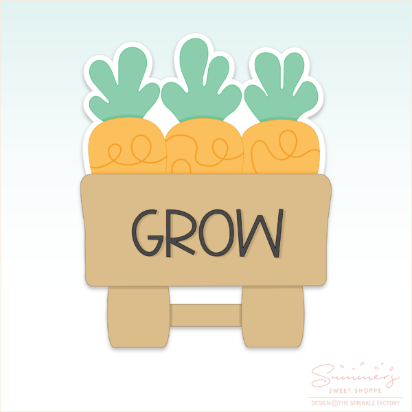 CC2C Carrot Farm- Growing Carrots Cookie Cutter (CC2C344)-Coordinates with Cookie Classes to Cash Membership