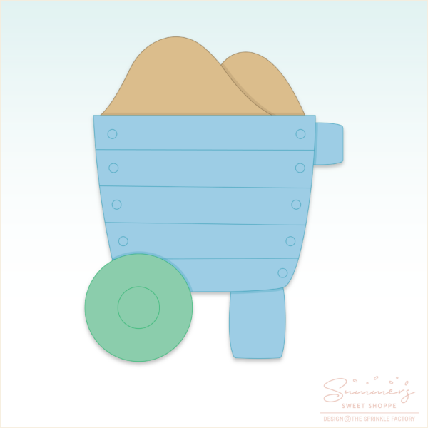 CC2C Carrot Farm- Wooden Farm Cart Cookie Cutter (CC2C343)-Coordinates with Cookie Classes to Cash Membership