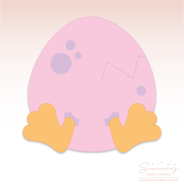 CC2C Hatching Chicks Chick in Egg Cookie Cutter (CC2C333)-Coordinates with Cookie Classes to Cash Membership