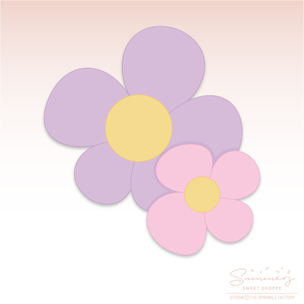 CC2C Hatching Chicks- Chick Flowers Cookie Cutter (CC2C335)-Coordinates with Cookie Classes to Cash Membership