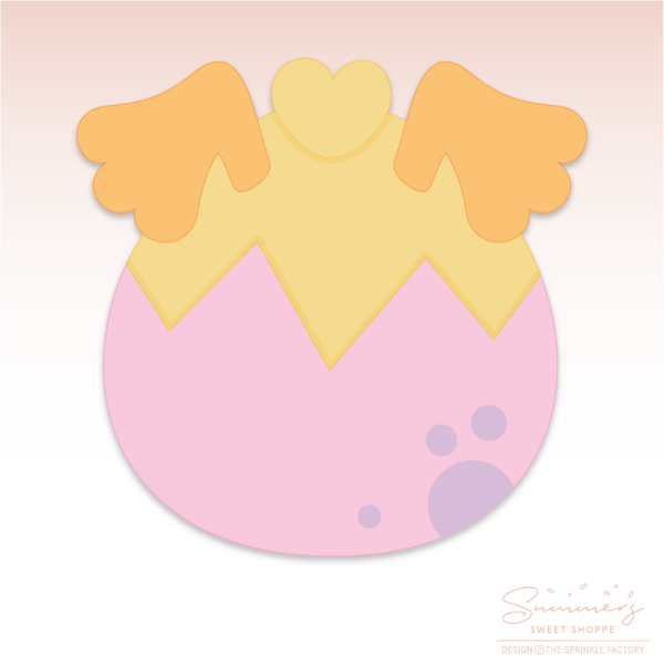 CC2C Hatching Chicks- Upside Down Chick Cookie Cutter (CC2C334)-Coordinates with Cookie Classes to Cash Membership