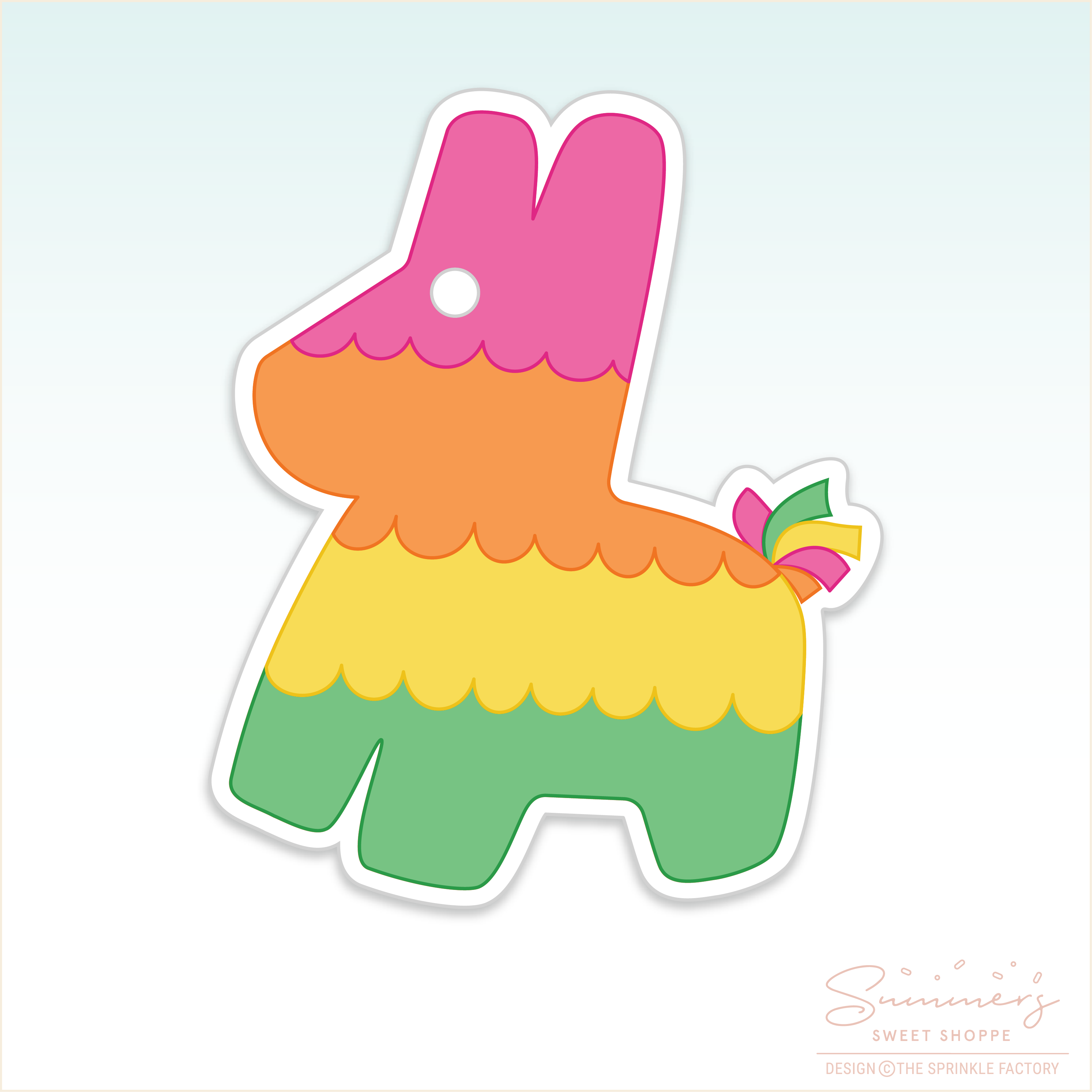 CC2C Fiesta- Piñata Cookie Cutter (CC2C365)-Coordinates with Cookie Classes to Cash Membership