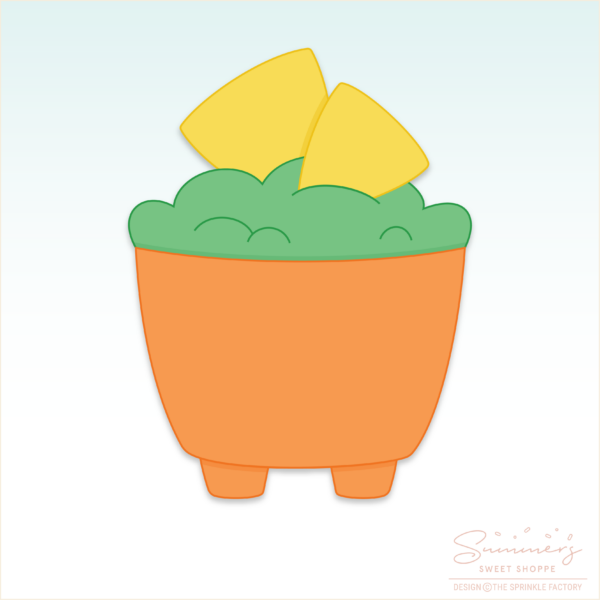 CC2C Fiesta- Guacamole Bowl Cookie Cutter (CC2C363)-Coordinates with Cookie Classes to Cash Membership
