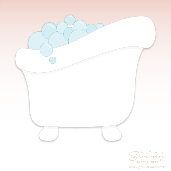 CC2C Spa- Bubbly Spa Tub Cookie Cutter (CC2C351)-Coordinates with Cookie Classes to Cash Membership