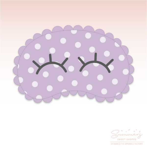 CC2C Spa- Scalloped Eye Mask Cookie Cutter (CC2C353)-Coordinates with Cookie Classes to Cash Membership