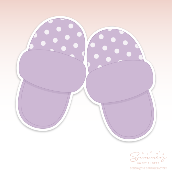 CC2C Spa Time- Spa Slippers Cookie Cutter (CC2C355)-Coordinates with Cookie Classes to Cash Membership