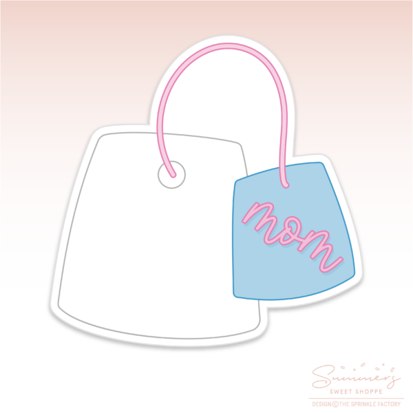 CC2C Mother's Teacup - Tea Bag Cookie Cutter (CC2C372)-Coordinates with Cookie Classes to Cash Membership