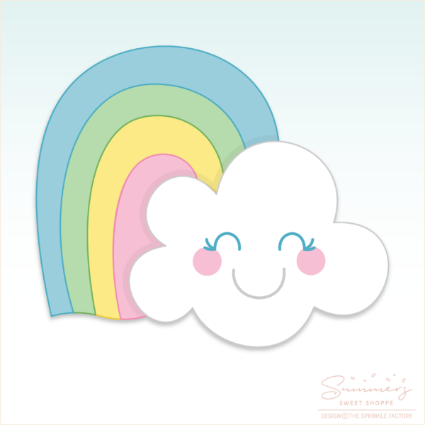 CC2C Spring Rain - Rainbow Cookie Cutter (CC2C384)-Coordinates with Cookie Classes to Cash Membership