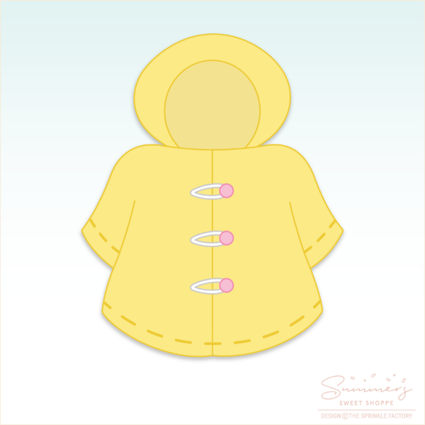 CC2C Spring Rain - Raincoat Cookie Cutter (CC2C841)-Coordinates with Cookie Classes to Cash Membership