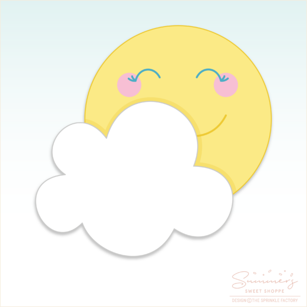 CC2C Spring Rain - Sun Cloud Cookie Cutter (CC2C843)-Coordinates with Cookie Classes to Cash Membership