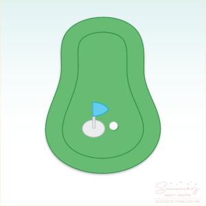 CC2C Golf Swing - Golf Green Cookie Cutter (CC2C404)-Coordinates with Cookie Classes to Cash Membership