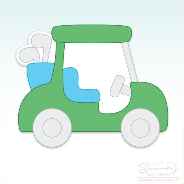 CC2C Golf Swing - Golf Cart Cookie Cutter (CC2C402)-Coordinates with Cookie Classes to Cash Membership