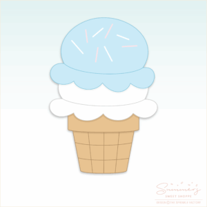 CC2C Ice Cream Shop - Double Scoop Cookie Cutter (CC2C426)-Coordinates with Cookie Classes to Cash Membership
