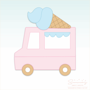 CC2C Ice Cream Shop - Ice Cream Truck Cookie Cutter (CC2C425)-Coordinates with Cookie Classes to Cash Membership