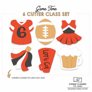 CC2C Game Time Class- Set of 6 Cutters (Coordinates with Cookie Classes to Cash Membership)