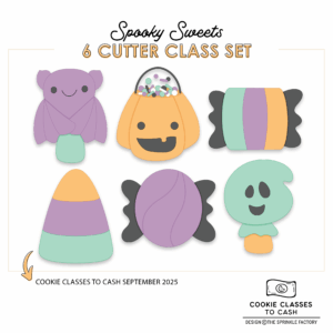 CC2C Spooky Sweets Class- Set of 6 Cutters (Coordinates with Cookie Classes to Cash Membership)