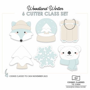 CC2C Woodland Winter Class- Set of 6 Cutters (Coordinates with Cookie Classes to Cash Membership